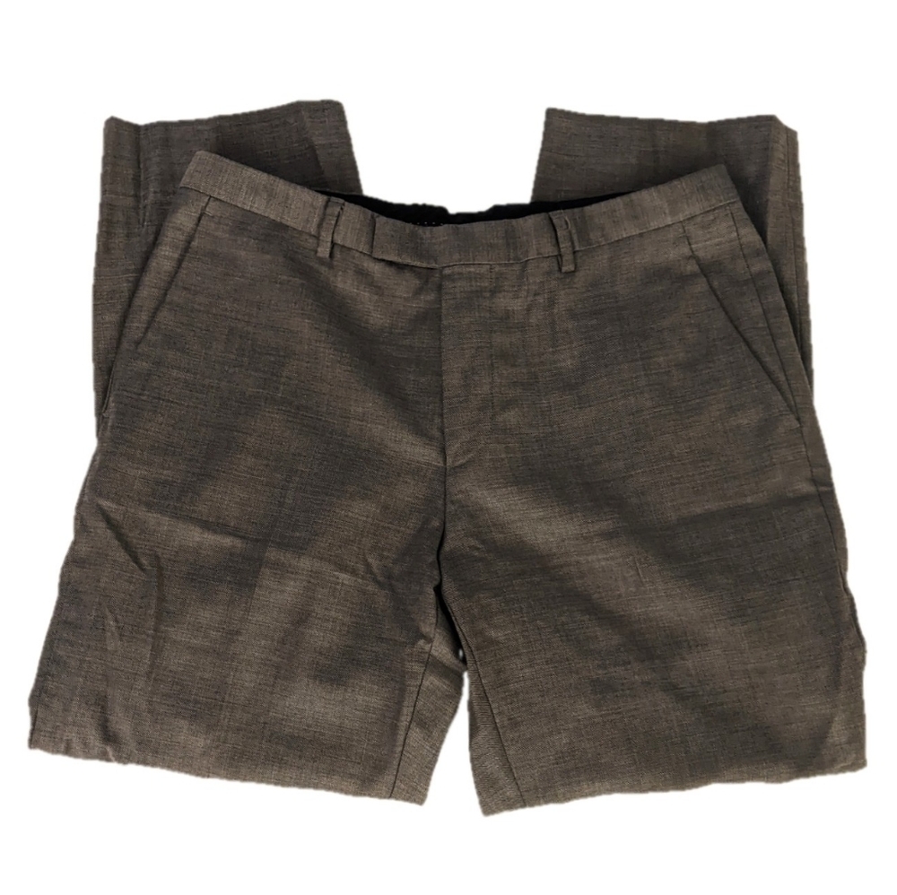 Hugo Boss grey pleated dress pants